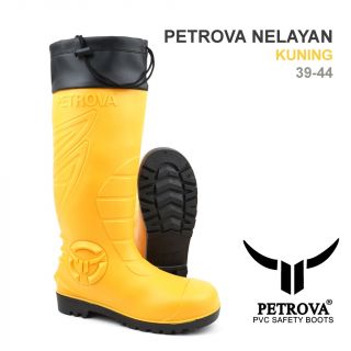 PETROVA NELAYAN Sepatu Boots - Kuning - PVC Steel Toe Cap Anti Static
