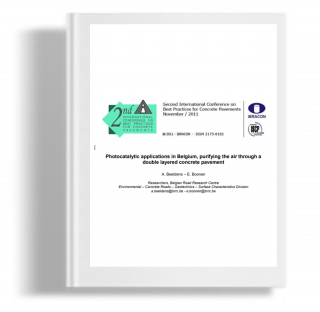 Photocatalytic applications in belgium, purifying the air through a double layered concrete pavement