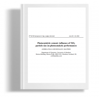 Photocatalytic cement : influence of TiO2 particle size on photocatalytic performances