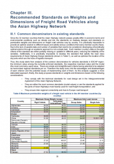Recommended Standards on Weights and Dimensions of Freight Road Vehicles along the Asian Highway Network