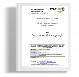 Report on analysis and finding of previous skid resistance harmonisation research projects