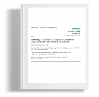 Self healing microcracks in engineered cementtitious composites under a Natural Environment