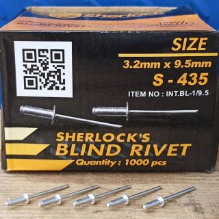 Sherlock Paku Rivet S - 435 size 3,2 mm x 9,5 mm (isi +/- 1000 pcs)
