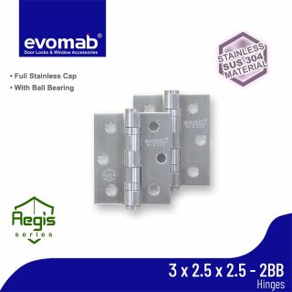Evomab Engsel Pintu Stainless SUS 304 3x2.5x2.5 - 2Bb