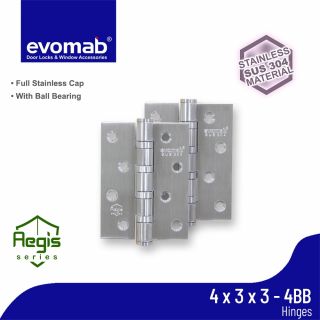 Evomab Engsel Pintu Stainless SUS 304 4x3x3 - 4Bb
