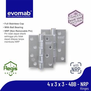Evomab Engsel Pintu Stainless SUS 304 4x3x3 - 4Bb - NRP
