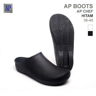 AP Boots AP Chef Hitam - Sepatu Slip On Dapur