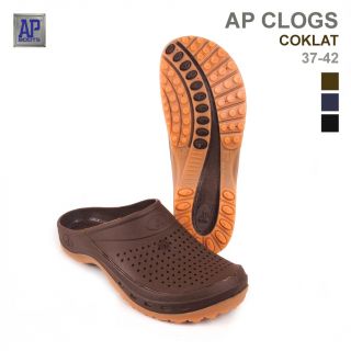 AP Boots AP CLOGS COKLAT - Sepatu Slip On PVC