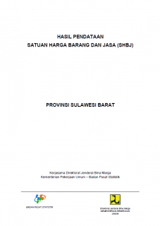 Hasil Pendataan Satuan Harga Barang dan Jasa Provinsi Sulawesi Barat Tahun 2011