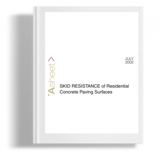 Skid Resistance of Residential Concrete Paving Surfaces