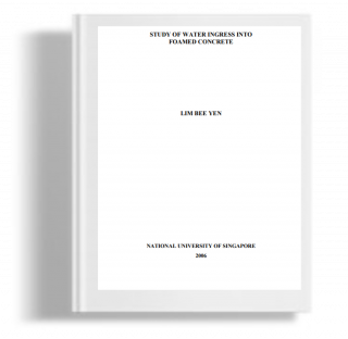 Study of water ingress into foamed concrete